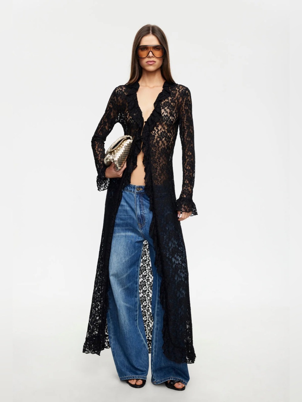 Lioness Black Lace Maxi Dress - Picture 3 of 6